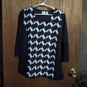Chico's Harlequin Patterned Top